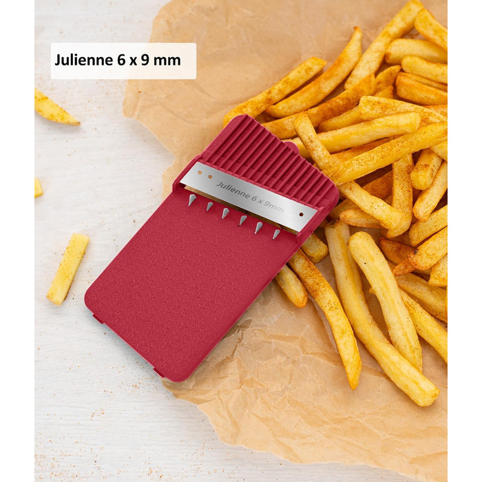 Nicer Dicer Mandoline 12-ти частинний набір для нарізки овочів: слайсер, шматовиця, для гурки, кухонний слайсер, слайсер для джиран, для нарізки соломкою, преміум-якість, турквіз/зелений (червоно-сірий)