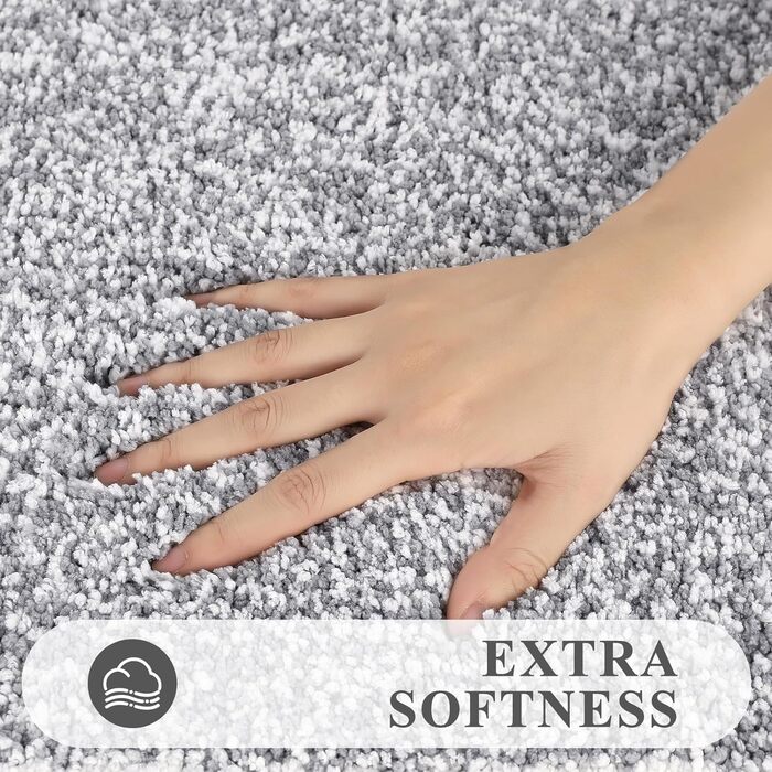 Набір килимків для ванної кімнати Pauwer: м'який, високий ворс, антиковзний. Включає килимок для душу, підлогу та унітаз. Розміри: 45x65 см, 45x120 см, 50x60 см. Машинне прання.