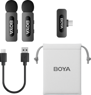 Бездротовий петличний мікрофон BOYA BY-V20 Type-C Black