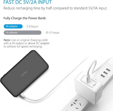 Повербанк OKZU 10 000 мАг, тонкий, легкий, USB-C, сумісний з iPhone, Samsung, Huawei.