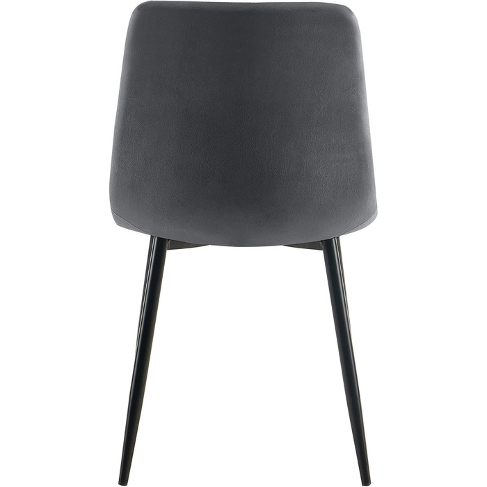 Набір з 4-х м'яких кухонних стільців CLP Asti, темно-сірий, до 150 кг