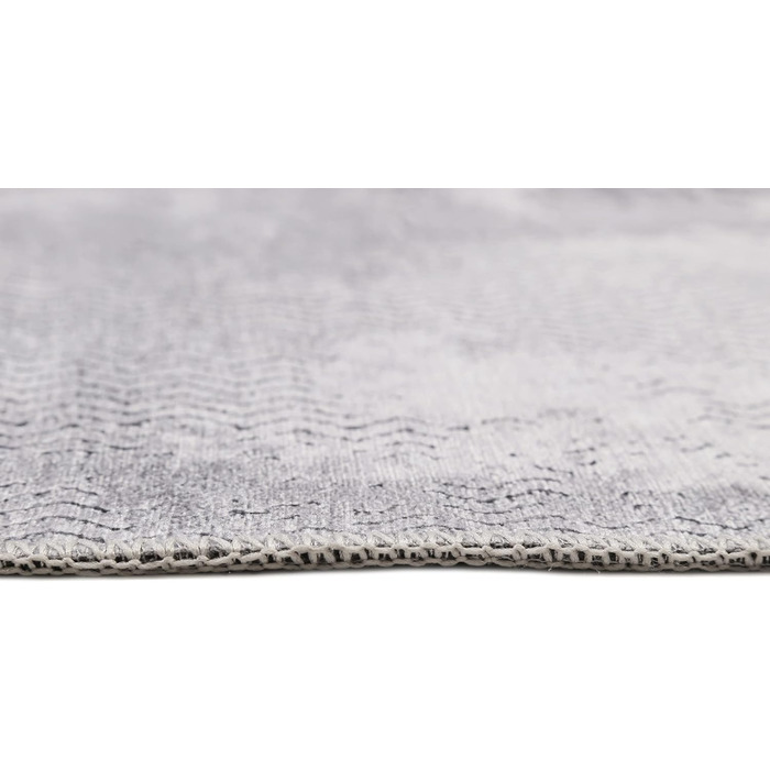 Доріжка, вінтажний килим з коротким ворсом ідеально підходить для вітальні та спальні, дуже простий у догляді, випромінює (сірий, 120 x 170 см)