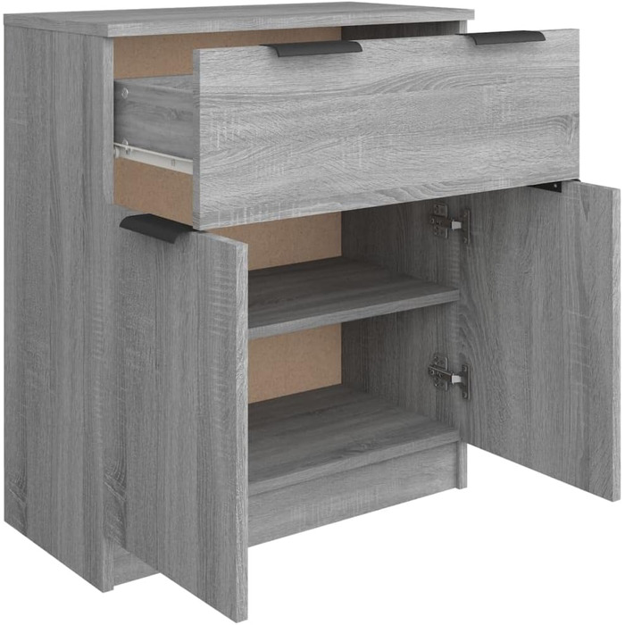 Комод Credenza Шафа 60x30x70см Інженерне дерево (Сіра Sonoma)