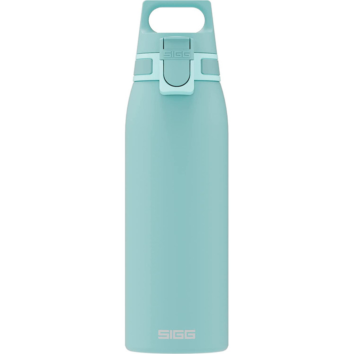 Вулична пляшка для пиття SIGG Shield ONE (/1 л), що не містить забруднюючих речовин і герметична, міцна спортивна пляшка для пиття з нержавіючої сталі з ОДНИМ верхом (1 л, Glacier)