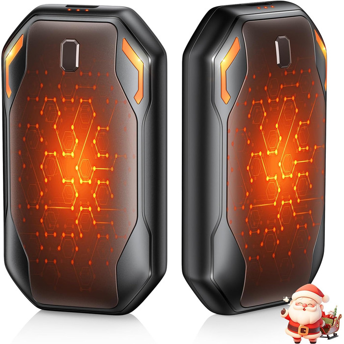 Електричні грілки для рук PHEJIE, 2 шт. з підзарядкою, 3 режими нагріву, портативні, для активного відпочинку, кемпінгу, гольфу, подарунок для жінок та чоловіків, чорний