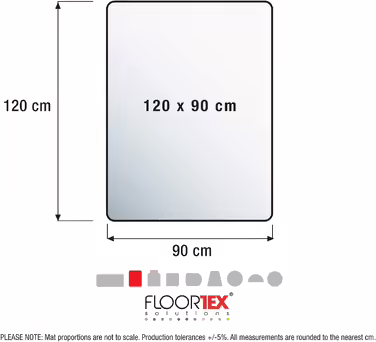 Протекторна підкладка під крісло Floortex, антимікробна, 120x90 см, прямокутна, вініл без фталатів, матова, для килимів, TÜV сертифікат