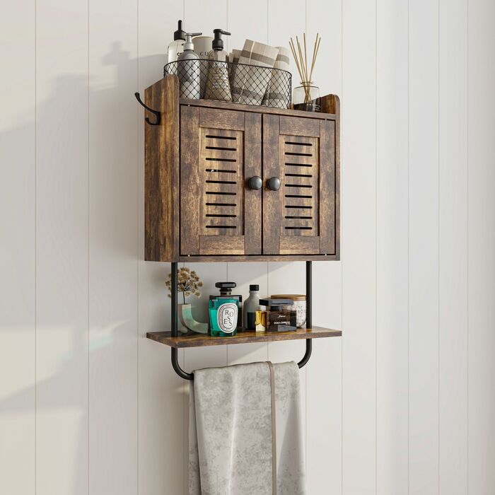 Підвісна поличка Relaxdays з тримачем для рушників