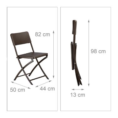 Набір садових меблів Relaxdays BASTIAN (3 шт.)