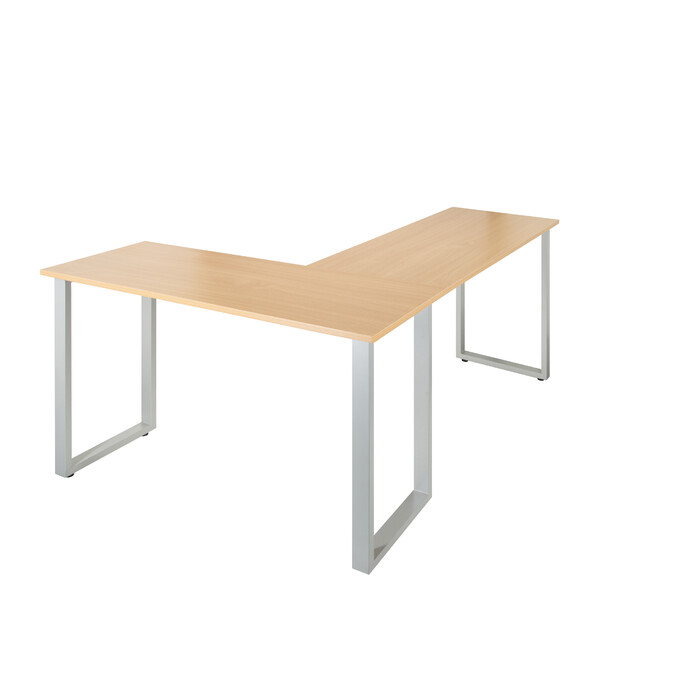 Робочий стіл WORKSPACE BASIC I 165 x 120 см, бук/срібло hjh OFF