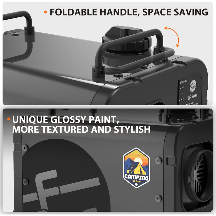 Дизельний опалювач LF Bros 5 кВт -12V/24V/220-240V з дистанційним керуванням та LCD-дисплеєм для гаража, майстерні, кемпінгу, автодому (білий)