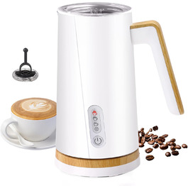 Електричний спінювач молока 4-в-1 – спінювач молока, нагрівач молока, білий