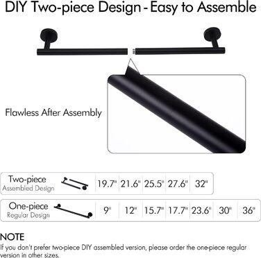 Тримач для рушників KES, стійка для рушників, нержавіюча сталь SUS304, настінний, органайзер, 70 см, шліфований, A2000S70B-2
