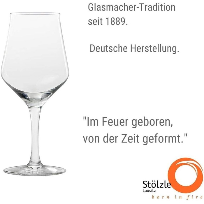Келихи для крафтового пива Stlzle Lausitz 430 мл, набір з 6 шт. , посудомийна машина та ударостійка, кришталеве скло