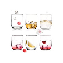 Набір елегантних скляних склянок PLATINUX об'ємом 240 мл, 6 склянок для води, склянки для соку, склянки для віскі, можна мити в посудомийній машині