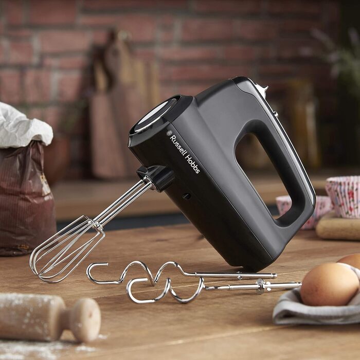 Міксер ручний електричний Russell Hobbs Desire 350W, чорний матовий - для тіста та збивання