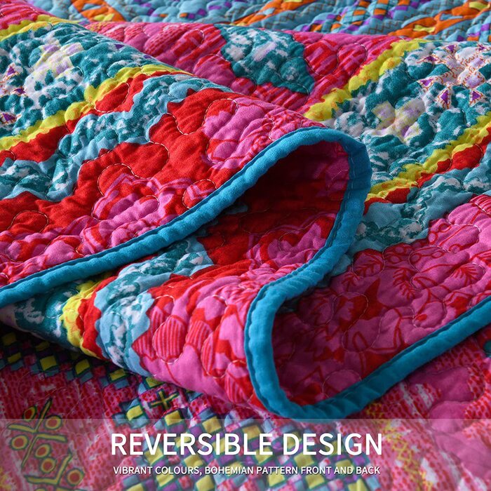 Покривало Qucover в стилі бохо 150x200 см різнобарвний-екзотичний