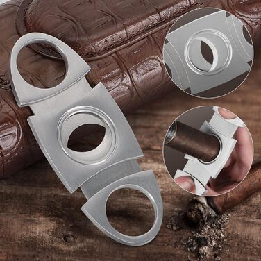 Чохол для сигар Scotte з натуральної шкіри, внутрішнє покриття з кедру, портативна humidor-коробка з різаком, коричневий