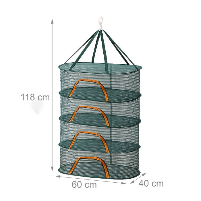 Relaxdays Складане сушильне мереживо овальної форми