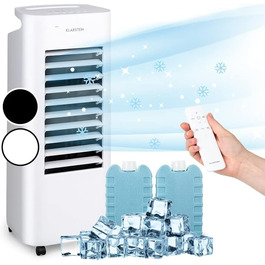 Охолоджувач Klarstein IceWind Max: 4-в-1, водяний, вентилятор, зволожувач, нічний режим, 60W, 330 м³/год, білий