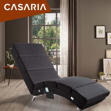 Шезлонг London anthracite з функцією масажу та підігріву