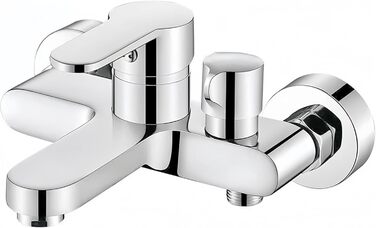 Змішувач для ванни та душу з підключенням 1/2 дюйма, накладний, з виходом для душу та наповнення ванни, хром