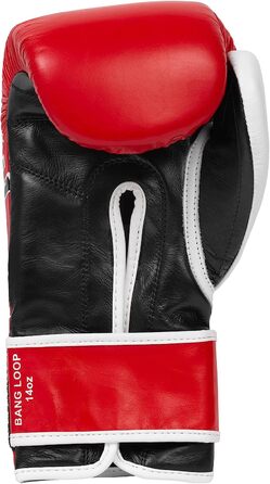Боксерські рукавички Benlee зі шкіри BANG Loop (Червоний / Чорний, 12 унцій)