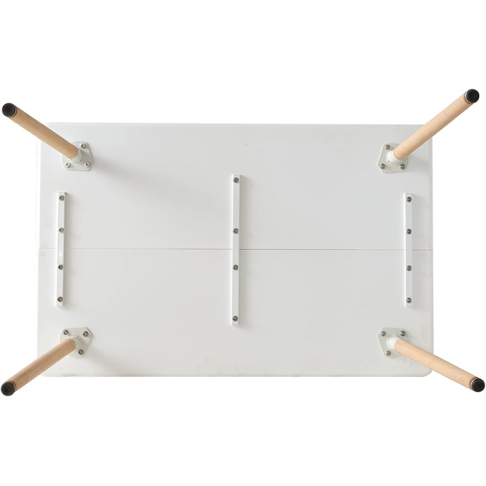 Стіл обідній GrandCA HOME прямокутний, 110x70x75 см, білий. Масивне дерево, MDF, для кухні/вітальні