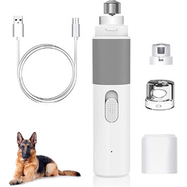 Електрична точилка для кігтів auvstar для собак великий професійний зі світлодіодним підсвічуванням, електрична точилка для нігтів з короткими кігтями для домашніх тварин,потужний двигун і низький рівень шуму 40 децибел USB-порт, 1200 мА