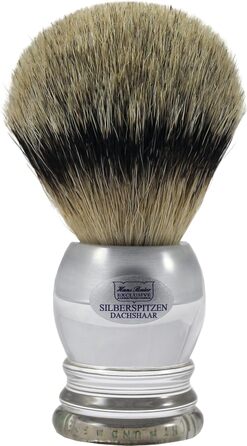 Ексклюзивна щітка для гоління Hans Baier Genuine Silvertip Badger Hair Gr.3 - Ручка акрилова з вбудованою оригінальною деталлю 5 D-Mark у стопі