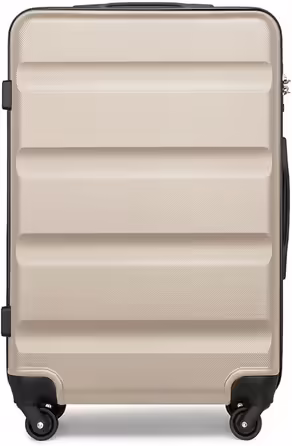 Чохол середньої жорсткості KONO Troey з колесами та замком TSA, 66x45x26см, 63 л, чорний/золотий