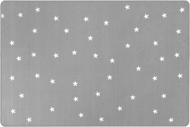 Килимок дитячий Primaflor із зірочками - Stella, Пастельно-сірий, 100 х 150 см, Якісний і простий у догляді килимок для дитячої та дитячої кімнати, Ігровий килимок для дівчаток і хлопчиків 100 х 150 см Сірий