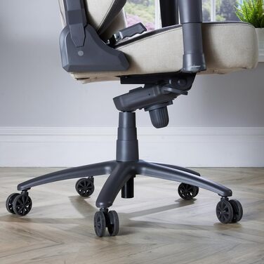 Офісне крісло X Rocker Onyx поворотне тканинна поверхня світло-темно сіре