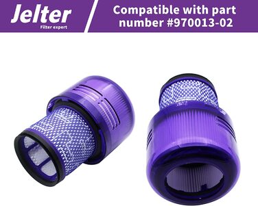 Фільтр jelter 2 шт. V11 сумісний з фільтрами Dyson V11 Post-hepa Запасні частини V11 динамометричний фільтр для тварин, 970013-02 для підлогового пилососа Dyson V11, 2 шт.