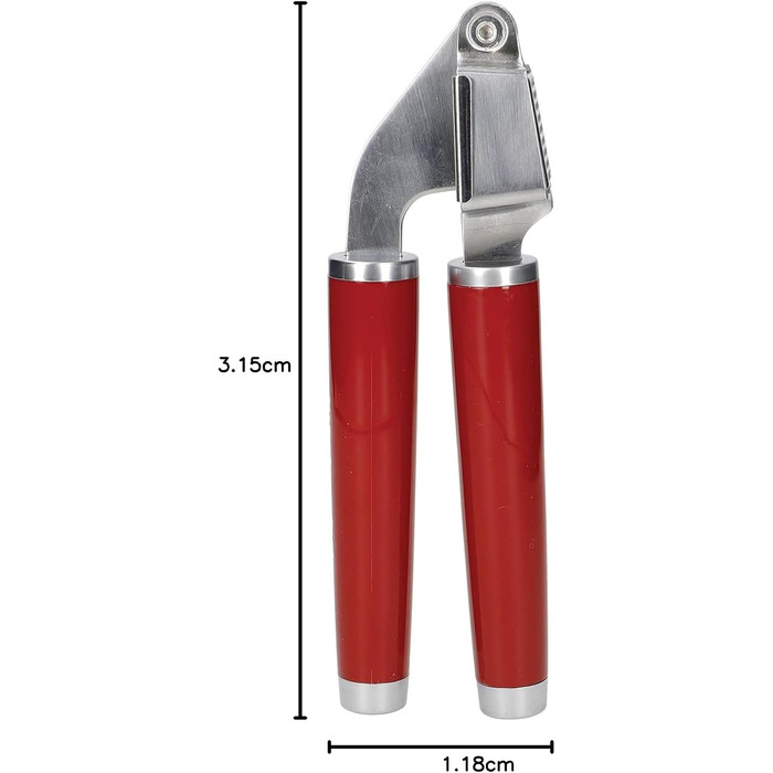 Прес для часнику KitchenAid з нержавільної сталі, придатна для миття в посудомийній машині – Almond Creme (імперський червоний)