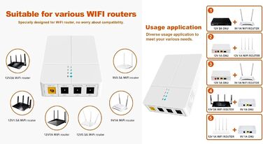 Mini USV 27W для роутера з акумулятором 7800mAh, Li-Ion, резервне живлення, 9V/12V DC, WiFi, Modem, камера