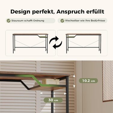 Комп'ютерний стіл Mericonia 120 см, ігровий стіл для невеликих приміщень, білий стіл для дому та офісу, стіл для студентів