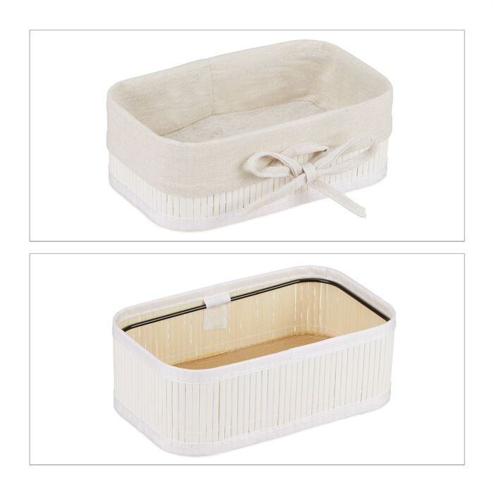 Набір з 3 кошиків для зберігання з бамбука Relaxdays