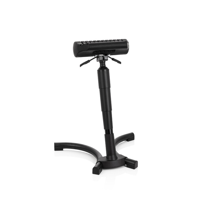 Крісло для роботи TOP WORK 33 PU чорного кольору з пінопластовим наповнювачем, металевим каркасом та регульованою висотою. hjh OFFICE