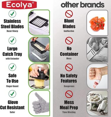 Багатофункціональний набір для нарізки овочів 22-в-1: спіралізатор, тертка, нарізач цибулі, картоплі та фруктів. З контейнером 1.2л та дренажним кошиком (сірий)