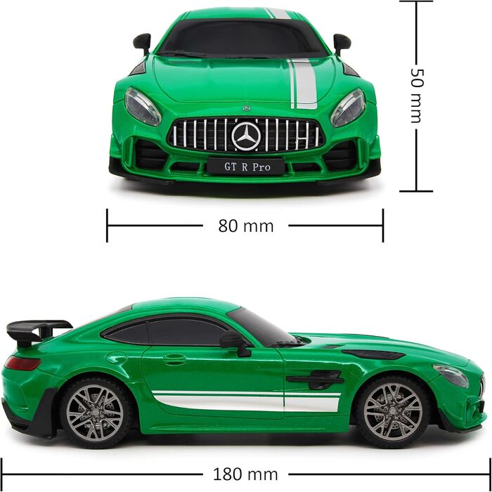 Модель автомобіля Mercedes-AMG GT Pro (1:24) на радіокеруванні, офіційна ліцензія, зелений колір, CMJ
