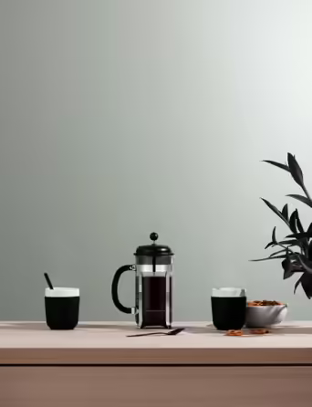 Кавник френч-прес Bodum Caffettiera, 1 л, чорний (1918-01), Чорний, 1000
