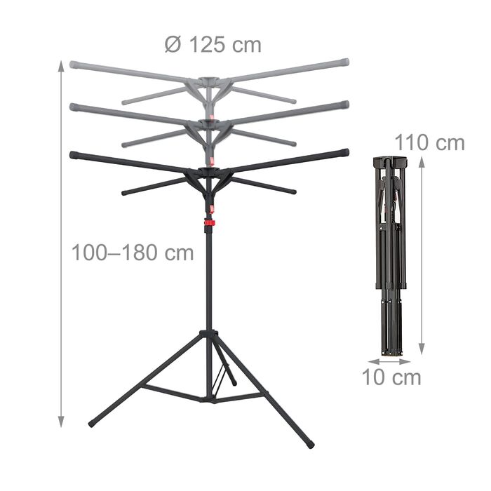 Підставка для білизни Relaxdays, розкладна