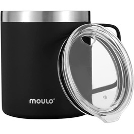 Термостат Moulo Ground з нержавіючої сталі, ізольований стакан на 350 мл, готова до вживання чашка, в комплекті. Кришка з тритана (чорна)