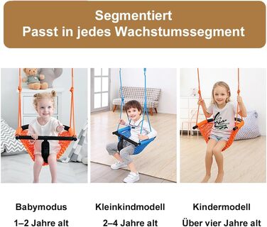 Дитяча гойдалка Nets Tribe 2-в-1: гойдалка-сидіння з регульованими мотузками для дому та саду. Міцний набір для ігор (зелений, світло-коричневий)