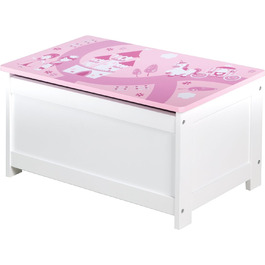Скриня для іграшок roba 'Krone', Скриня для сидіння та зберігання для дитячої кімнати, Chest Bench рожевий / рожевий, (в упаковці )