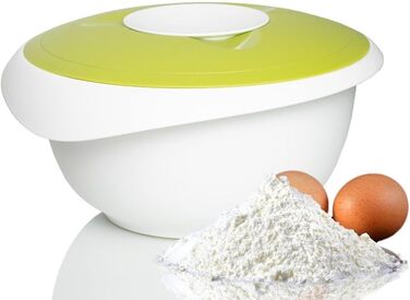 Набір для випічки Westmark Back-Set 4 шт. (Миска, Quirltopf, мірна склянка, скребок/деформувач), пластик, білий/червоний/прозорий