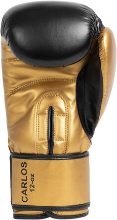 Боксерські рукавички Benlee зі штучної шкіри (1 пара) Карлос 10 унцій чорний / золотий