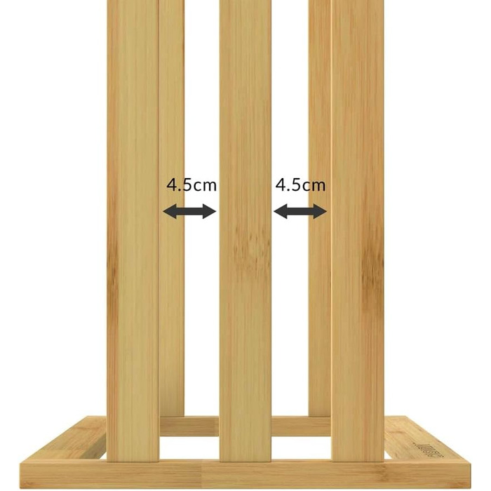 Підставка для рушників CASARIA® бамбукова, дерев'яна, на 3 стійки, 82 x 40 x 24 см, з полицею, для ванної кімнати, без свердління, сходинкова
