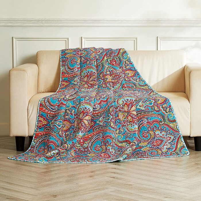 Покривало для односпального ліжка 150 х 200 см покривало для дивана 140 х 200 см барвисте бавовняне ковдру в стилі бохо 150 х 200 см