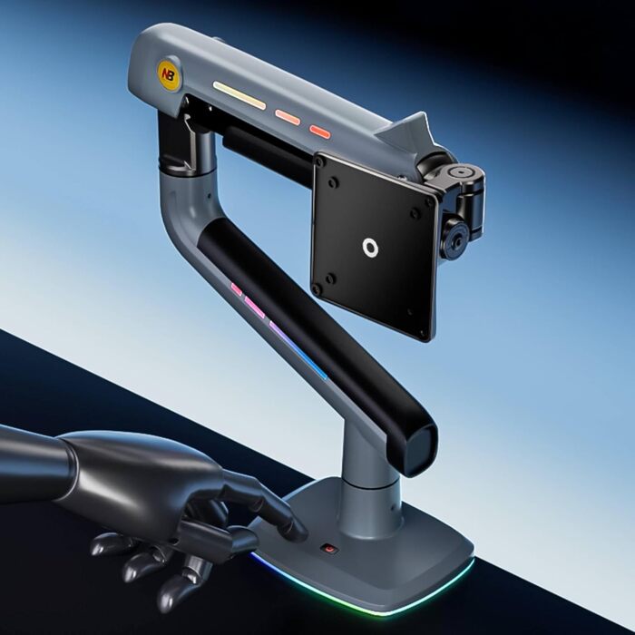 Кріплення для монітора NB Ergonomic для широких моніторів до 60 дюймів, RGB, навантаження до 20 кг, VESA 75/100 (Lake Blue)